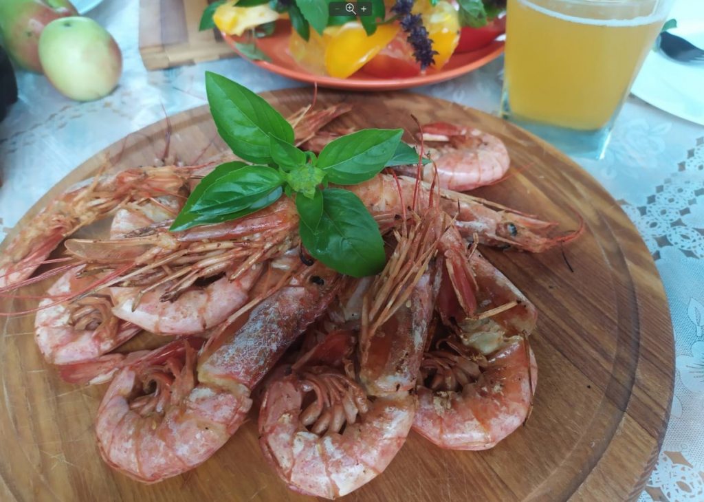 Лангустіни на мангалі