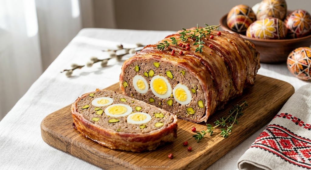 🥩 Великодній м’ясний хліб з фісташками: Королівська закуска