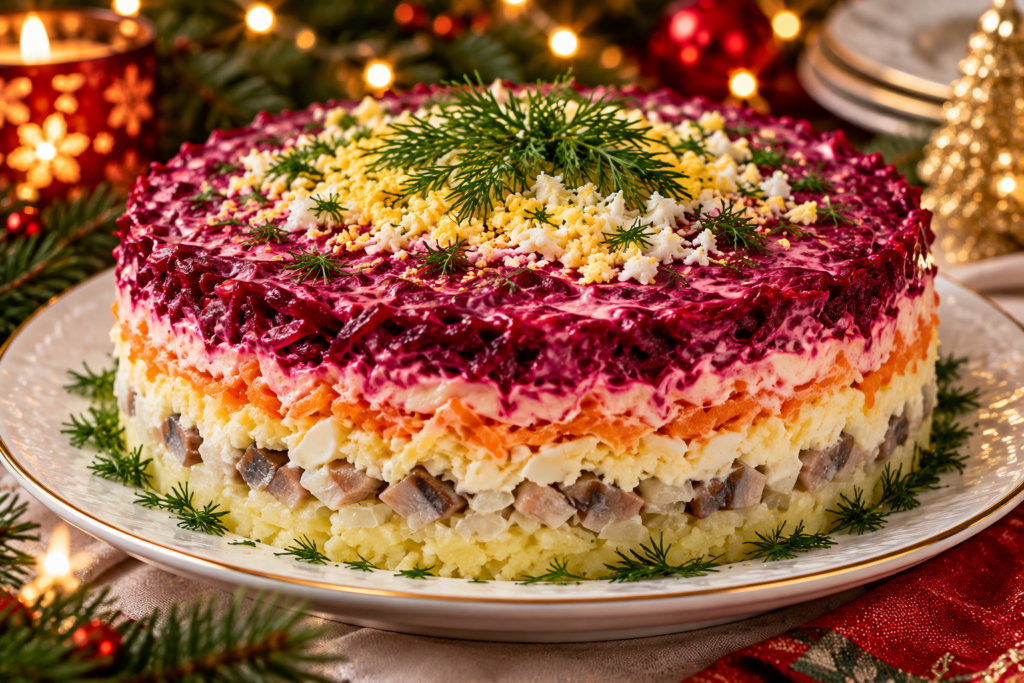 Оселедець під шубою на Новий рік 2027: улюблений салат для святкового столу